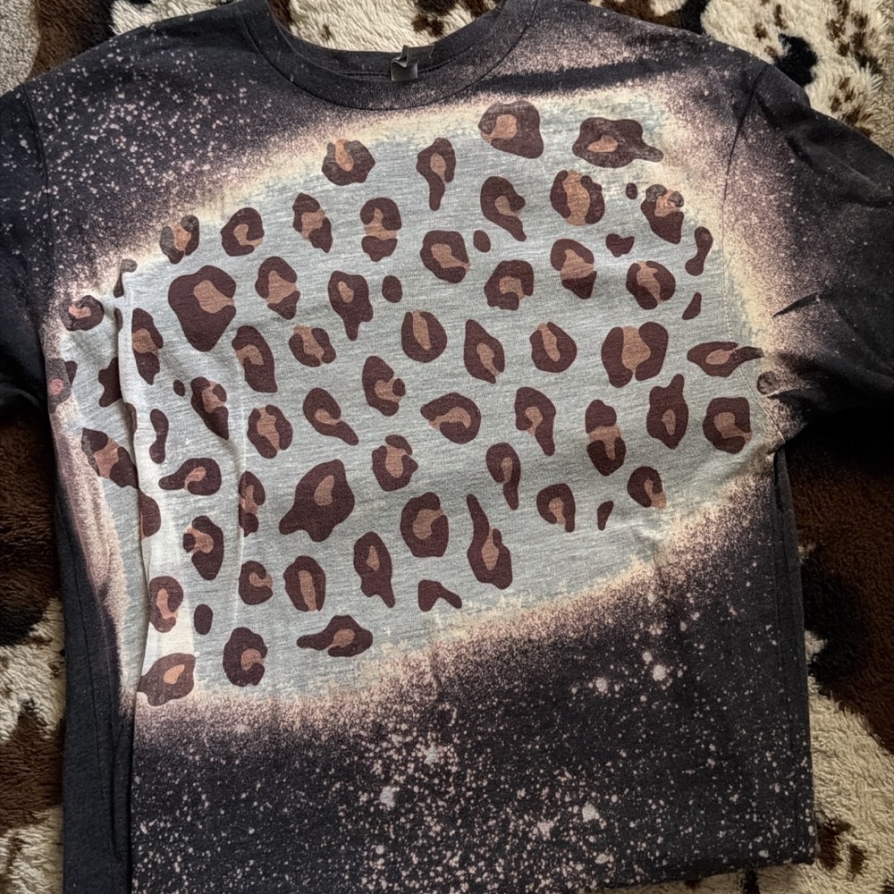 Leopard Print Women’s Shirt - Black and Brown